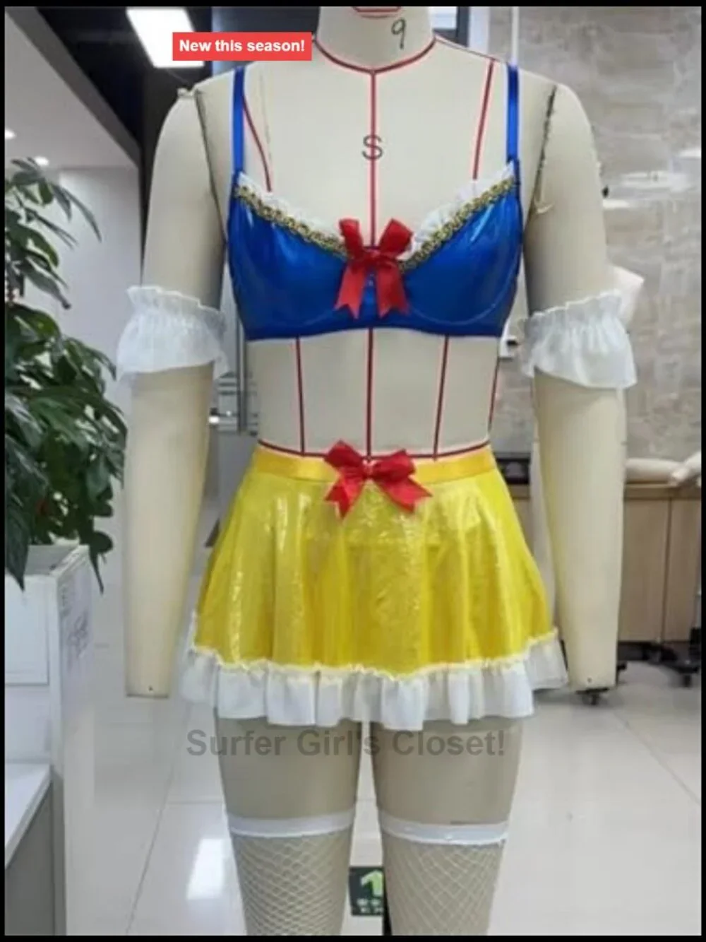 Sexy Snow White Lingerie Costume for Women Roleplay Halloween Cosplay Outfit
